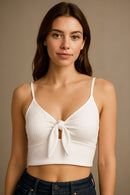 Cropped Canelado Nó