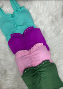 Cropped Plissado Luxo