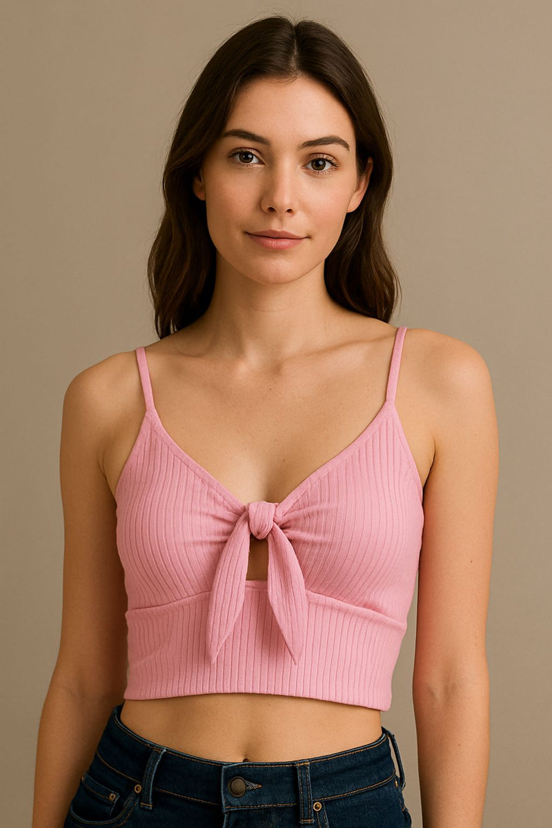 Cropped Canelado Nó