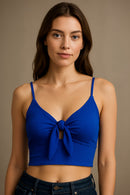 Cropped Canelado Nó