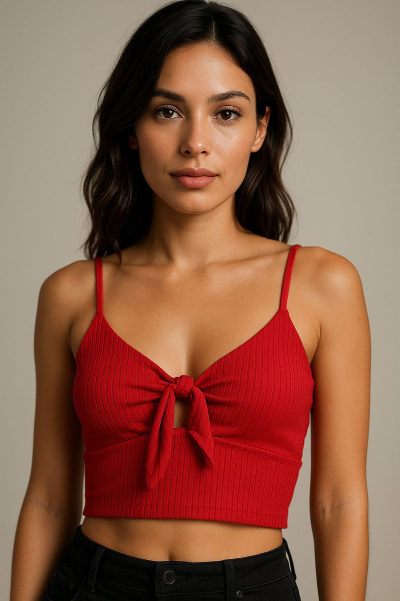 Cropped Canelado Nó