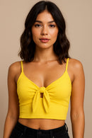 Cropped Canelado Nó