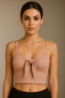 Cropped Canelado Nó