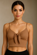 Cropped Canelado Nó